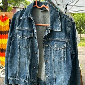 DKNY jean jacket. Oversized medium cozy fit: